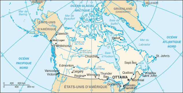 Carte du Canada